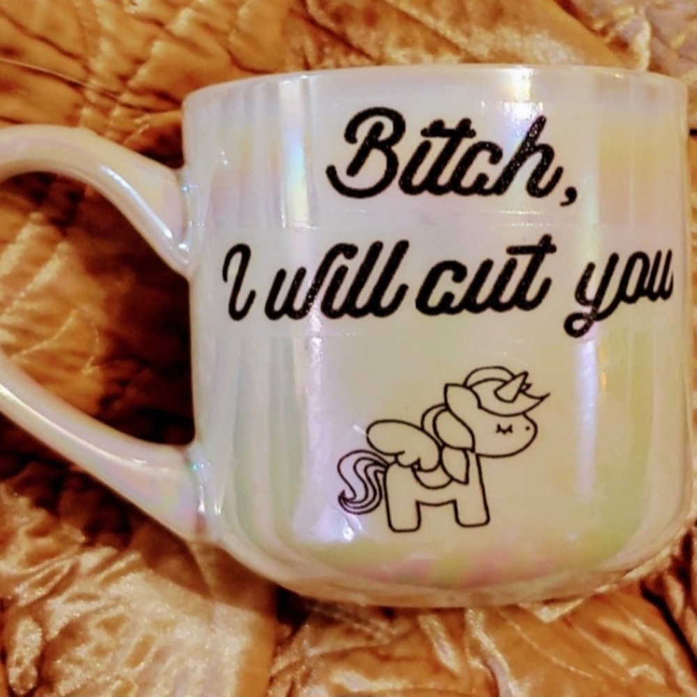 Iridescent White Unicorn Mug